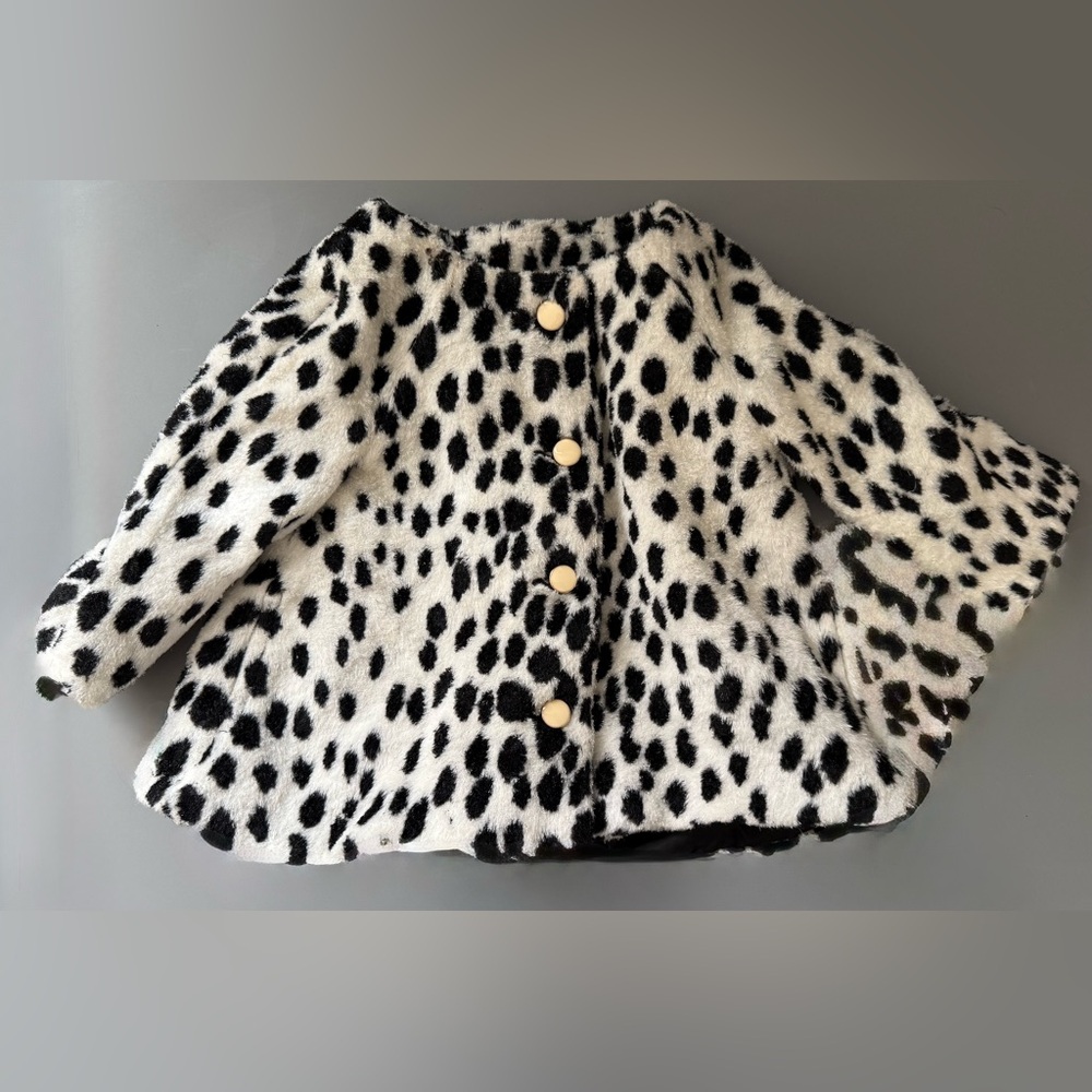 Janie and Jack Black and White Spotted Infant Jacket